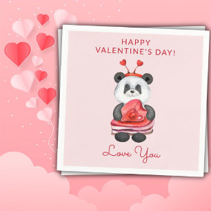 Niedlich Happy Valentines Day Party Napkins Serviette