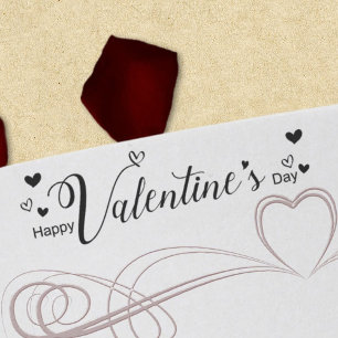 Niedlich Happy Valentines Day Typografy Script Permastempel