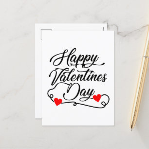 Niedlich Happy Valentine's Day Wortart Feiertagspostkarte