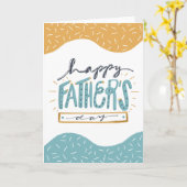 Niedlich Happy Vatertag doodle Typografie Karte (Gelbe Blume)