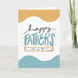 Niedlich Happy Vatertag doodle Typografie Karte