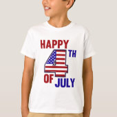 niedlich Happy Vierte Juli Wortart unisex T-Shirt (Vorderseite)