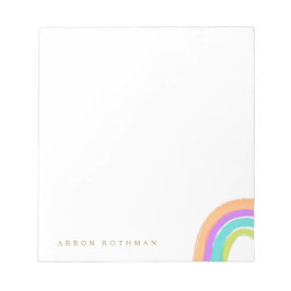 Niedlich Happy Watercolor Rainbow Notepad Notizblock