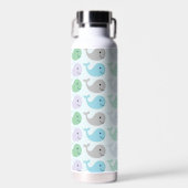 Niedlich Happy Whales Pastel Pattern Trinkflasche (Vorne)
