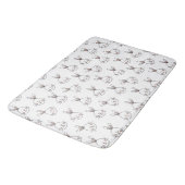 Niedlich Happy White Oaster Bunny Pattern Badematte (Schrägansicht)