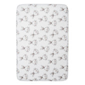 Niedlich Happy White Oaster Bunny Pattern Badematte (Vorderseite Vertikal)
