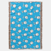 Niedlich Happy White Oaster Bunny Pattern Decke (Vorderseite Vertikal)
