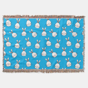 Niedlich Happy White Oaster Bunny Pattern Decke