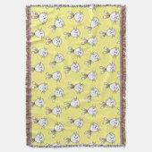 Niedlich Happy White Oaster Bunny Pattern Decke (Vorderseite Vertikal)