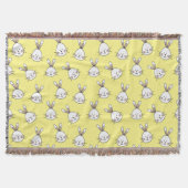 Niedlich Happy White Oaster Bunny Pattern Decke (Vorderseite)