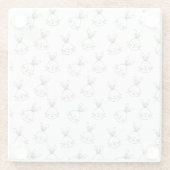 Niedlich Happy White Oaster Bunny Pattern Glasuntersetzer (Rückseite)