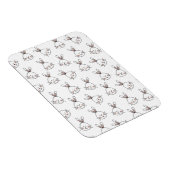 Niedlich Happy White Oaster Bunny Pattern Magnet (Rechte Seite)