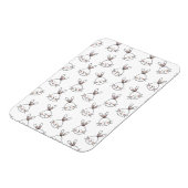 Niedlich Happy White Oaster Bunny Pattern Magnet (Linke Seite)