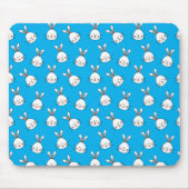 Niedlich Happy White Oaster Bunny Pattern Mousepad (Vorne)