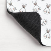 Niedlich Happy White Oaster Bunny Pattern Mousepad (Ecke)