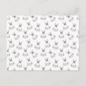 Niedlich Happy White Oaster Bunny Pattern Postkarte (Vorderseite)