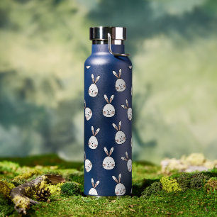 Niedlich Happy White Oaster Bunny Pattern Trinkflasche