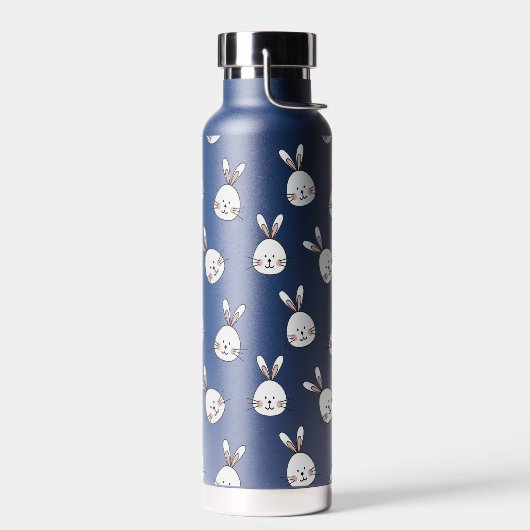 Niedlich Happy White Oaster Bunny Pattern Trinkflasche (Links)