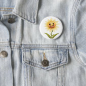 Niedlich Happy Yellow Blume Button (Beispiel)