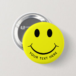 Niedlich Happy Yellow Face Add Text Button