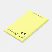 Niedlich Happy Yellow Face Personalisiert Post-it  Klebezettel (angewinkelt)