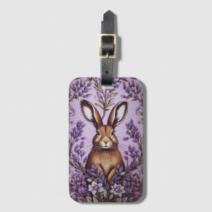 Niedlich Hare with Lavender William Morris Inspiri Gepäckanhänger