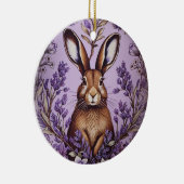 Niedlich Hare with Lavender William Morris Inspiri Keramik Ornament (Rechts)