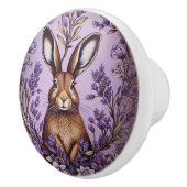 Niedlich Hare with Lavender William Morris Inspiri Keramikknauf (Rechts)
