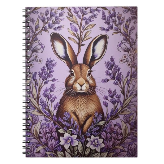 Niedlich Hare with Lavender William Morris Inspiri Notizblock (Vorderseite)