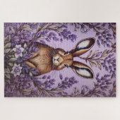 Niedlich Hare with Lavender William Morris Inspiri Puzzle (Horizontal)