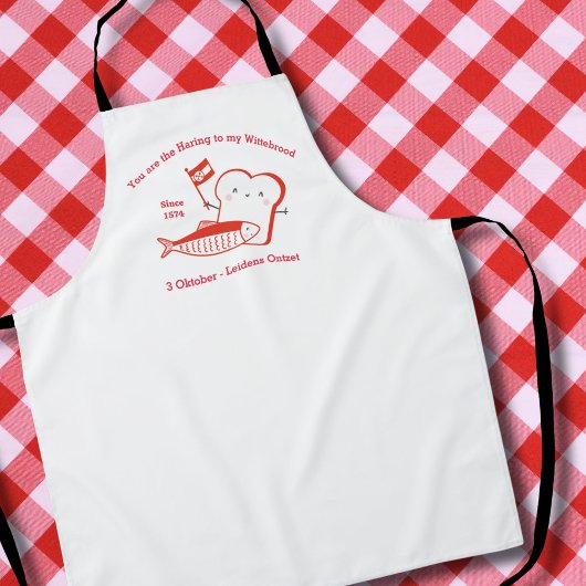 Niedlich Haring en Wittebrood Leidens ontzet rood  Schürze