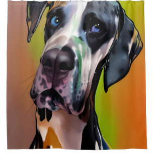 Niedlich Harlequin Great Dane Duschvorhang