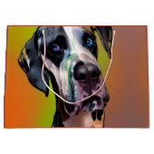 Niedlich Harlequin Great Dane Große Geschenktüte (Vorderseite)