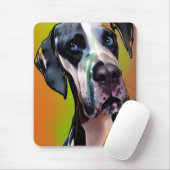 Niedlich Harlequin Great Dane Mousepad (Mit Mouse)