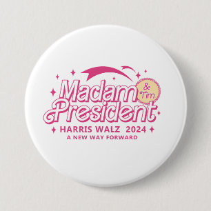 Niedlich Harris Walz Trendy Election Niedlich Pink Button