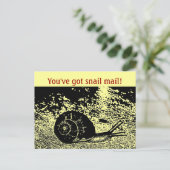 Niedlich hast du eine Schnecke-Mail Got! Postkarte (Stehend Vorderseite)