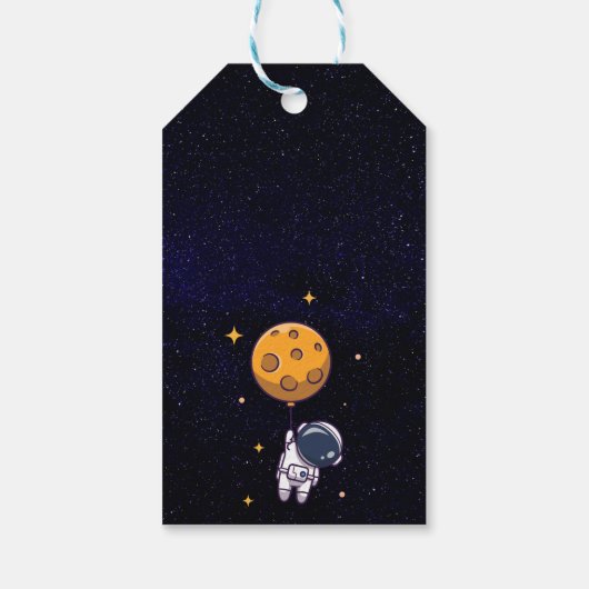 Niedlich hatte ich ein Blast Space Thema jedes Alt Geschenkanhänger (Rückseite)