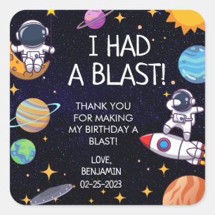 Niedlich hatte ich ein Blast Space Thema jedes Alt Quadratischer Aufkleber
