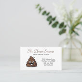 Niedlich Hausmüll Kack-Entfernungsdienst Visitenkarte (Stehend Vorderseite)