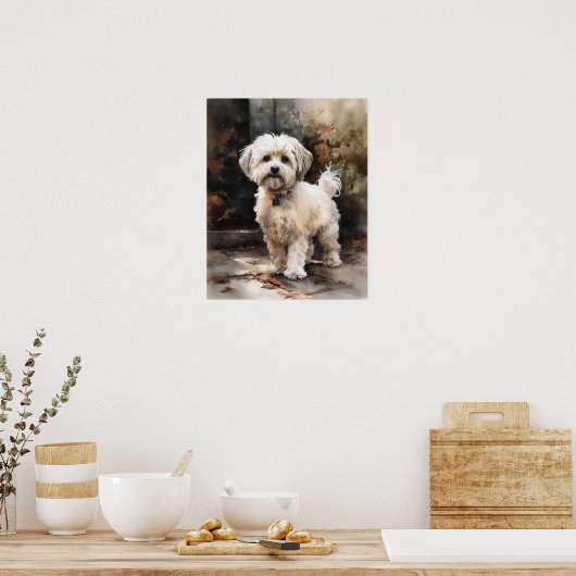 Niedlich Havanese Dog Art Print Poster (Küche)