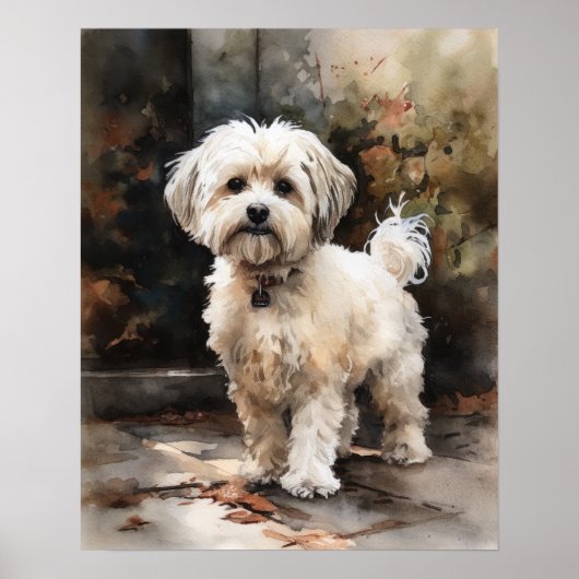 Niedlich Havanese Dog Art Print Poster (Vorne)