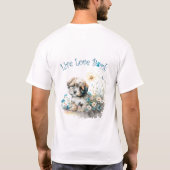 Niedlich Havanese Dog Floral T-Shirt (Rückseite)