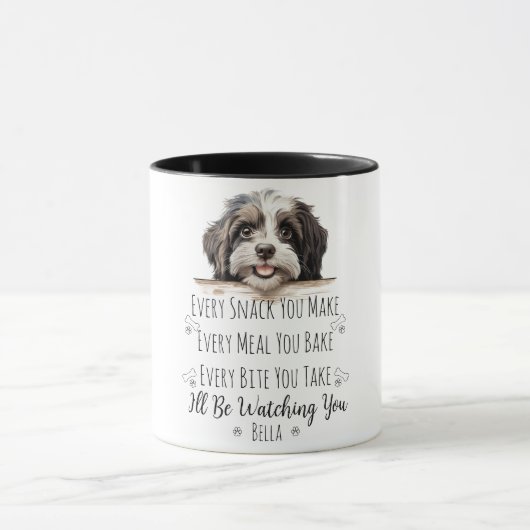 Niedlich Havanese Hund Funny Custom Tasse (Zentrum)