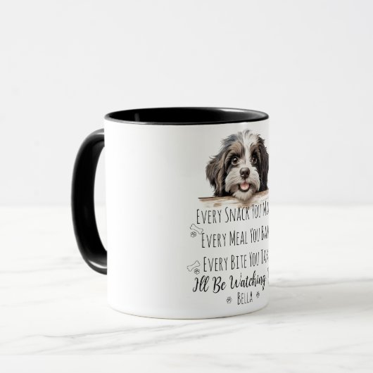 Niedlich Havanese Hund Funny Custom Tasse (Vorderseite Links)