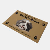 Niedlich Havanese Water Dog Foto Fußmatte (Schrägansicht)