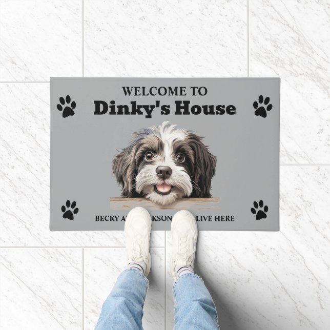 Niedlich Havanese Water Dog Foto Fußmatte (Indoor)