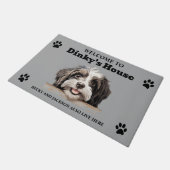 Niedlich Havanese Water Dog Foto Fußmatte (Schrägansicht)