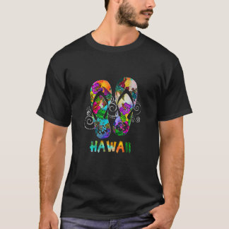 Niedlich Hawaii Beach Flipflops Hawaiian Island Cr T-Shirt