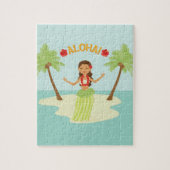 Niedlich Hawaiian Luau Hula Girl Puzzle (Vertikal)