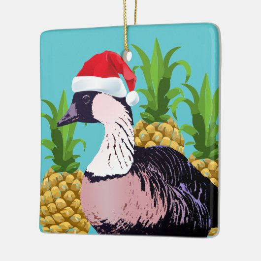 Niedlich Hawaiian Santa Nene Mele Kalikimaka Aqua Keramikornament (Links)